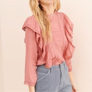Free People Jasmine Ruffle Blouse